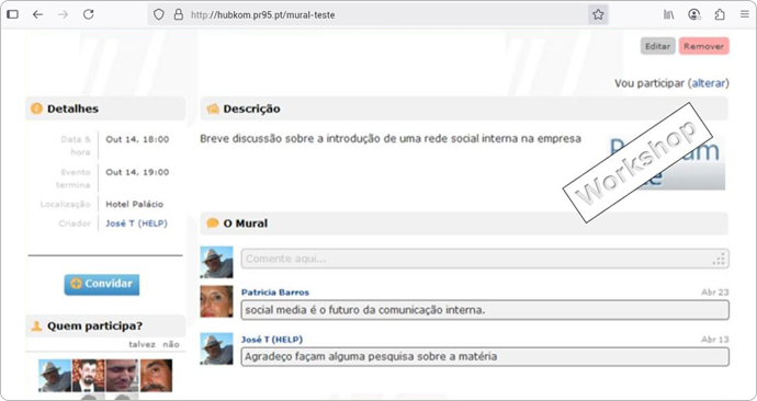 Hubkom - rede social interna para empresas